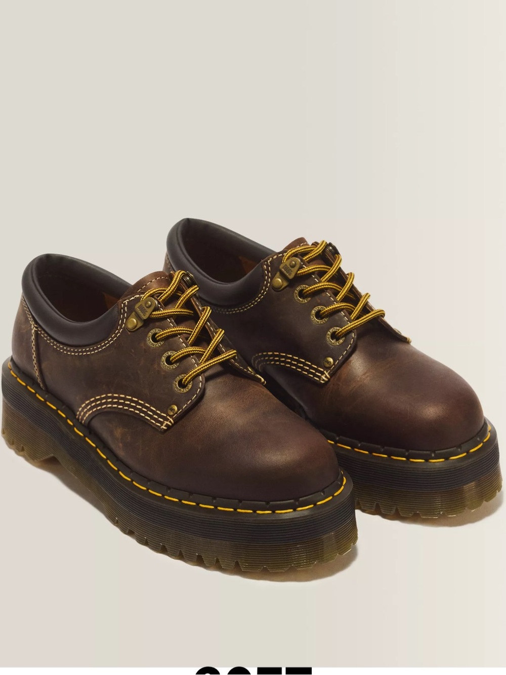 Dr Martens 8053 ARC CRAZY HORSE LEATHER PLATFORM CASUAL SHOES SZ9